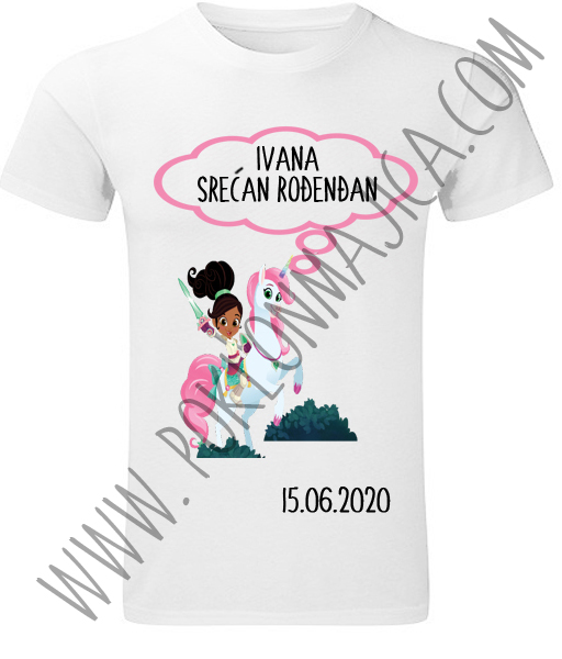 Poklon za rodjendan  deca/Majice sa stampom za decu/nela viteska princeza.jpg